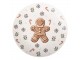 Bílý porcelánový dezertní talířek s perníčkem Gingerbread Magic - Ø 20*2 cm Clayre & Eef