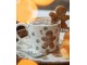 Bílý porcelánový dezertní talířek s perníčkem Gingerbread Magic - Ø 20*2 cm Clayre & Eef