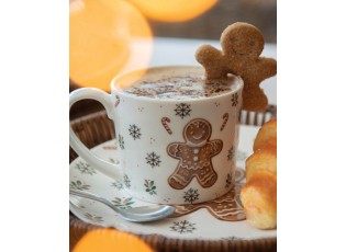 Porcelánový dezertní talířek s perníčkem Gingerbread Magic - Ø 20*2 cm