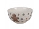 Bílá porcelánová miska s perníčkem Gingerbread Magic - Ø 14*7 cm / 500 ml Clayre & Eef