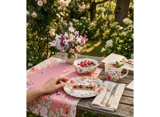 Porcelánový hrnek s květy Flower & Fiesta - 12*8*7 cm / 275 ml