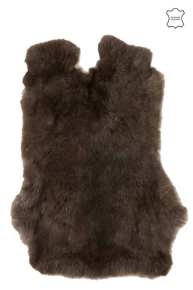  Tmavě hnědá králičí kůže Rabbi - 30*40cm