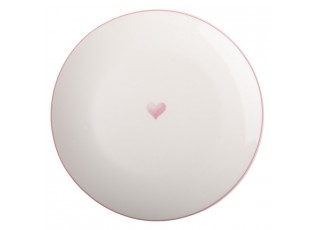 Porcelánový dezertní talíř se srdíčkem Beautiful Heart - Ø 20*2 cm