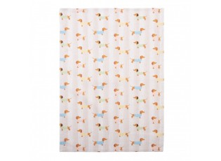 Béžová bavlněná utěrka s jezevčíky Puppy Pullover - 50*70 cm