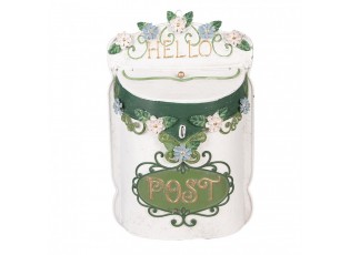 Bílá plechová poštovní schránka Hello Post - 27*10*42 cm