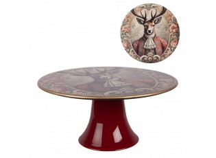 Servírovací podnos na noze s jelenem Collection Aristocrat - Ø 22*10 cm