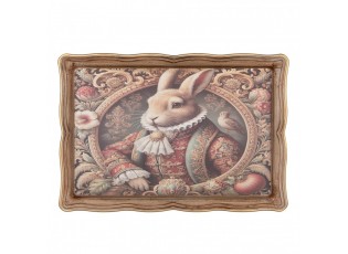 Podnos tác s králíkem Victorian Gentleman Rabbit - 31*22*2 cm