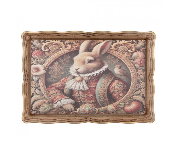 Podnos tác Victorian Gentleman Rabbit - 31*22*2 cm Clayre & Eef
