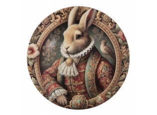 Servírovací umělý talíř Victorian Gentleman Rabbit L - Ø 40*1 cm