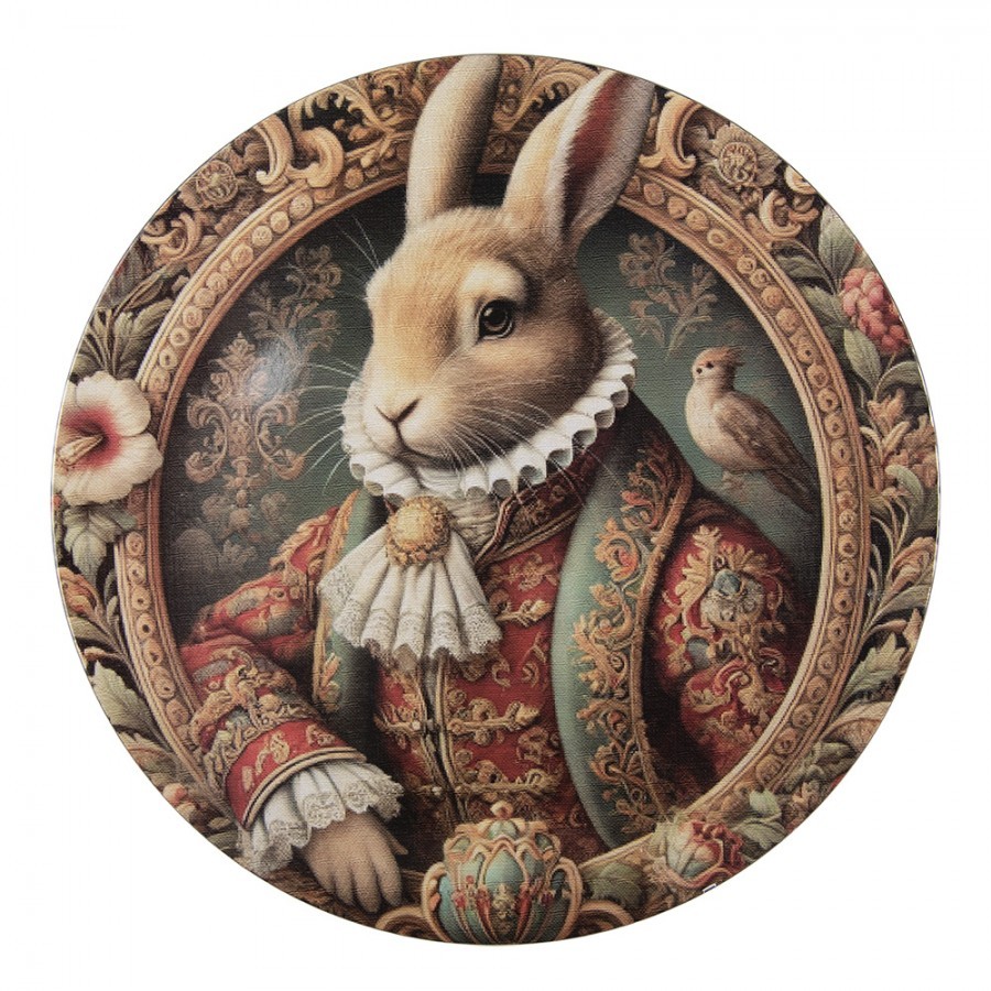 Servírovací umělý talíř Victorian Gentleman Rabbit - Ø 40*1 cm