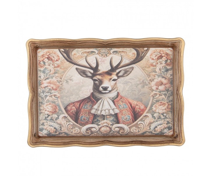 Servírovací podnos s jelenem Collection Aristocrat - 31*22*2 cm Clayre & Eef