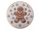  Plastový podnos na tortu s perníčkom Gingerbread Magic - Ø 22*10 cm Clayre & Eef