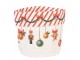 Vánoční bavlněný košík na pečivo Christmas Carousel Dream - Ø 15*16 cm Clayre & Eef