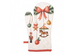 Vánoční bavlněná chňapka - rukavice Christmas Carousel Dream - 18*30 cm