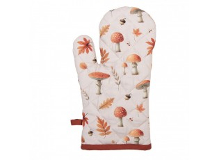 Béžová chňapka rukavice s listy a muchomůrkami Autumn Leaves - 18*30 cm