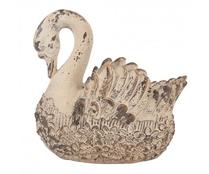 Dekorační figurka květináč ve tvaru labutě Swan - 18*11*17 cm Clayre & Eef