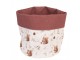 Béžový látkový košík na pečivo s veverkami Tiny Squirrel - Ø 15*16 cm Clayre & Eef