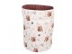 Béžový látkový košík na pečivo s veverkami Tiny Squirrel - Ø 15*16 cm Clayre & Eef