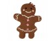 Dekorativní hnědý polštář slečna perníček Gingerbread - 35*5*44 cm Clayre & Eef