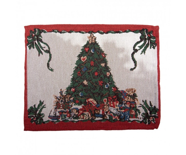 6ks látkové prostírání s vánočním stromkem - 33*45 cm Clayre & Eef