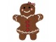 Dekorativní vánoční polštář Perníková holčička Gingerbread - 35*5*44 cm Clayre & Eef