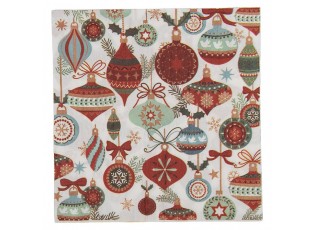 Vánoční papírové ubrousky s vánočními baňkami - 33*33 cm (20ks)