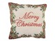 Béžovo-červený dekorační polštář Merry Christmas - 44*44*4 cm Clayre & Eef