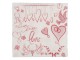 Romantické papírové ubrousky se srdíčky - 33*33 cm (20ks) Clayre & Eef