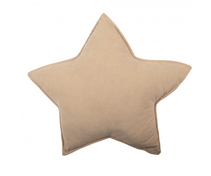Béžový dekorativní polštář ve tvaru hvězdy Star - 53*5*53 cm Clayre & Eef