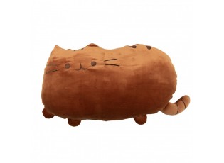 Rezavý dekorativní polštář ve tvaru kočičky Cat Rusty - 40*5*28 cm