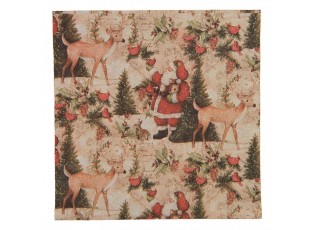 Béžové papírové ubrousky Santa Claus - 33*33 cm (20ks)