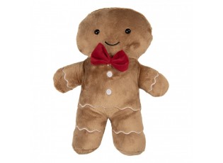 Dekorativní hnědý polštář perníček Gingerbread - 20*5*35 cm
