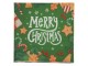 Zelené vánoční papírové ubrousky Merry Christmas - 33*33 cm (20ks) Clayre & Eef
