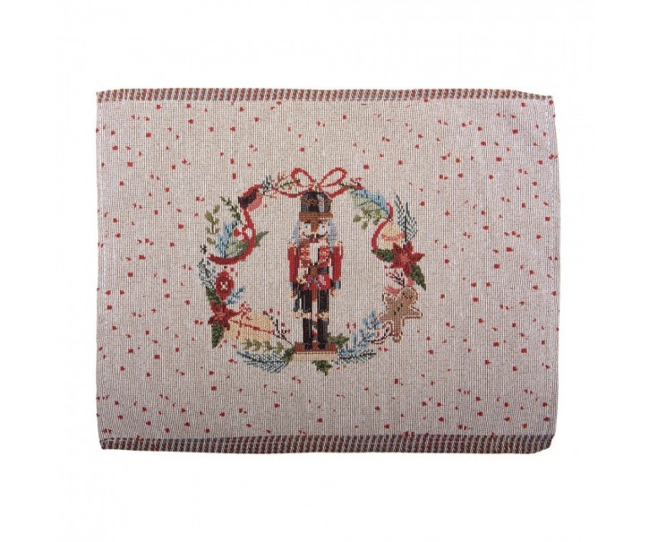 6ks béžové prostírání s Louskáčkem - 33*45 cm Clayre & Eef