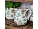 Krémový antik keramický džbán s jahůdkami Fraises - 16*15 cm Chic Antique