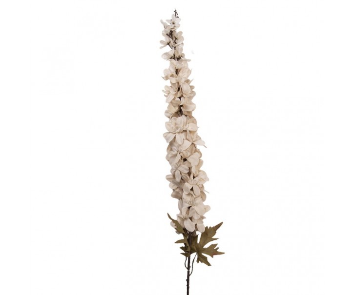 Dekorace umělá květina ostrožka Delphinium s bílým květem - 8*8*124 cm Clayre & Eef