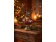 Červeno-hnědá vánoční dekorace busta jelen Deer - 30*22*57 cm Clayre & Eef