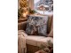 Šedý povlak na polštář s jelenem Deer Christmas - 45*45 cm Clayre & Eef