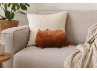 Rezavý dekorativní polštář ve tvaru kočičky Cat Rusty - 40*5*28 cm
