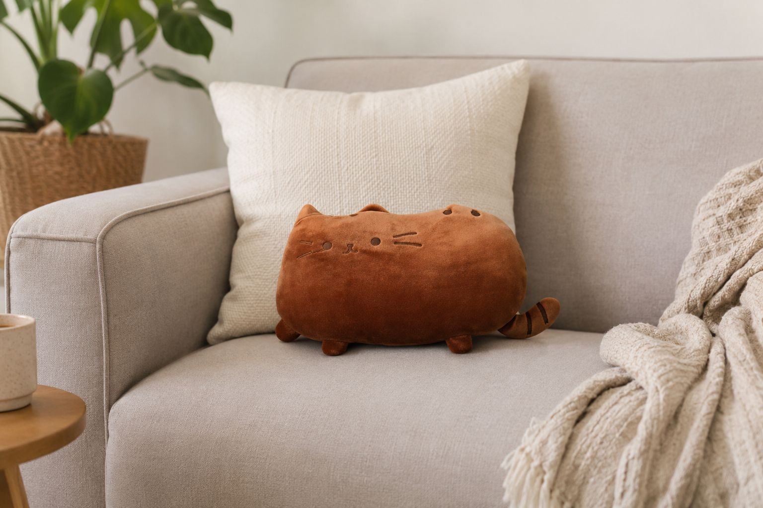 Rezavý dekorativní polštář ve tvaru kočičky Cat Rusty - 40*5*28 cm Clayre & Eef Rezavý dekorativní polštář ve tvaru kočičky Cat Rusty - 40*5*28 cm Clayre & Eef