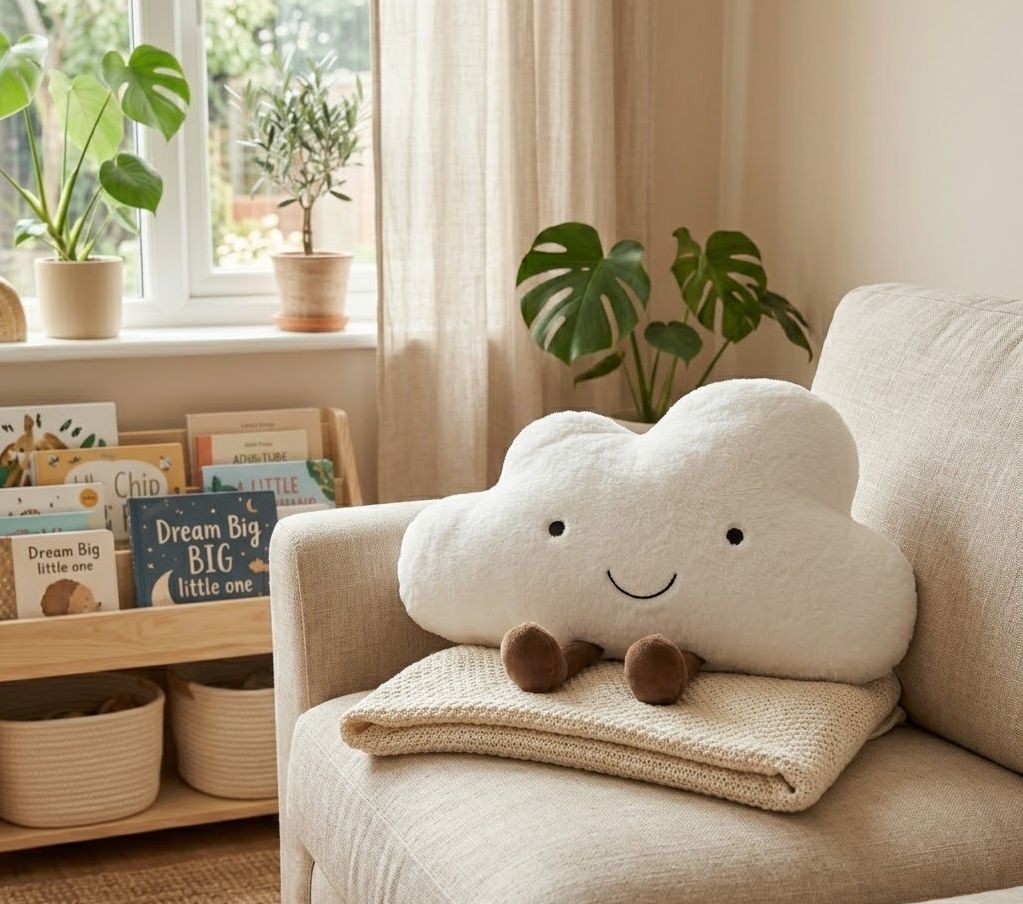 Bílý dekorativní polštář ve tvaru obláčku Cloud - 60*30*10 cm Clayre & Eef Bílý dekorativní polštář ve tvaru obláčku Cloud - 60*30*10 cm Clayre & Eef