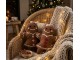 Dekorativní hnědý polštář slečna perníček Gingerbread - 35*5*44 cm Clayre & Eef