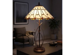 Stolní lampa Tiffany Onea - Ø 41*68 cm E27/max 2*60W