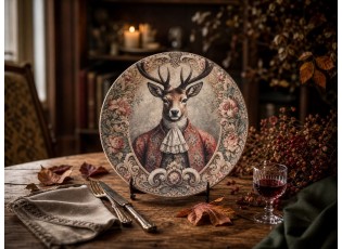 Servírovací talíř s jelenem Collection Aristocrat - Ø 33*1 cm