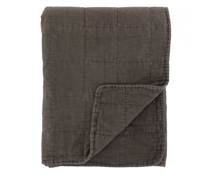 Mocca přehoz s opraným vzhledem Aix Vintage Quilt - 130*180 cm Chic Antique