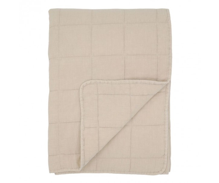 Béžový přehoz s opraným vzhledem Aix Vintage Quilt - 130*180 cm Chic Antique