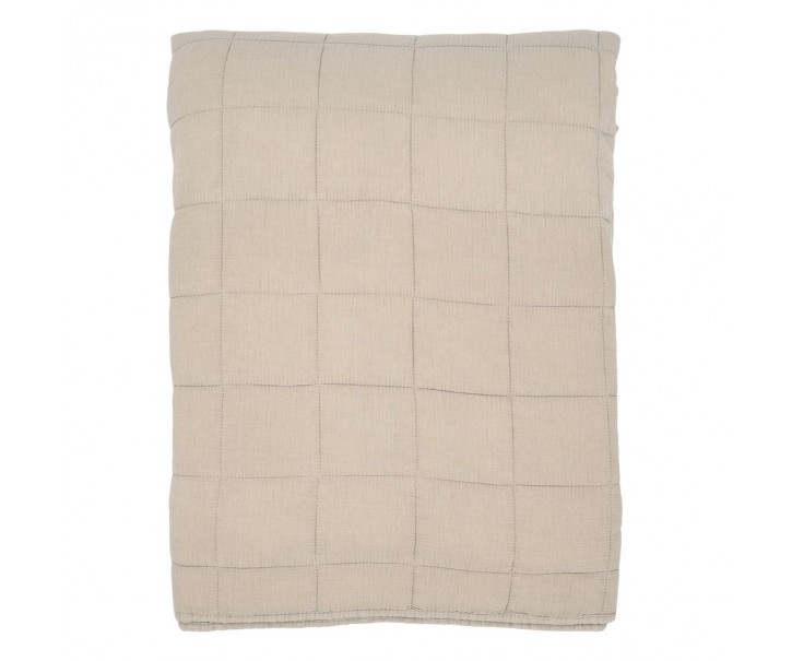 Béžový přehoz s opraným vzhledem Aix Vintage Quilt - 240*240 cm Chic Antique