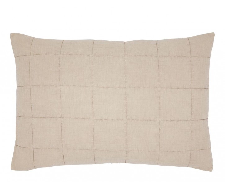 Béžový povlak na polštář s opraným vzhledem Aix Vintage Quilt - 60*40 cm Chic Antique