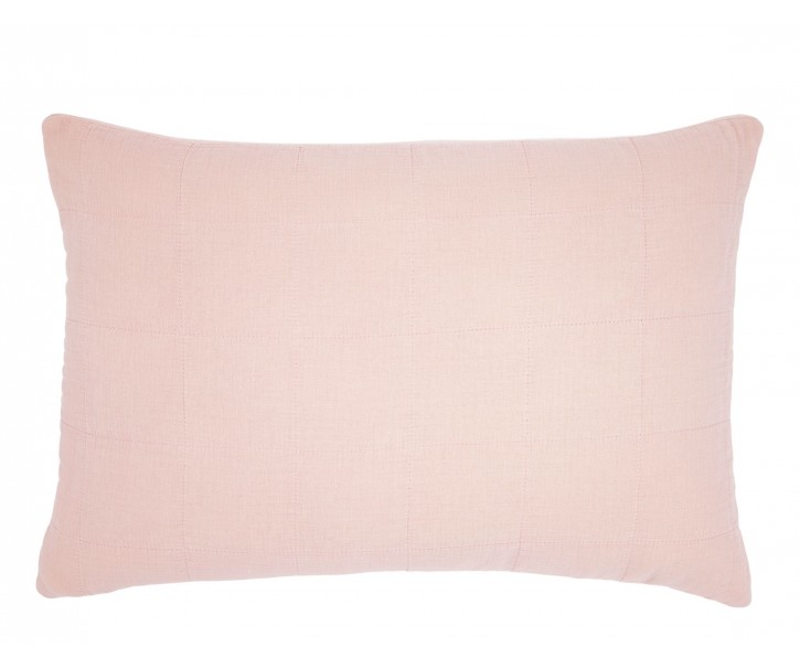 Růžový povlak na polštář s opraným vzhledem Aix Vintage Quilt - 60*40 cm Chic Antique