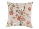 Růžový povlak na polštář se střapci a květy Aix Wild Flowers - 50*50 cm Chic Antique